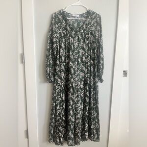 Carly Jean Laurel Dress Green Floral XS Maxi Dress